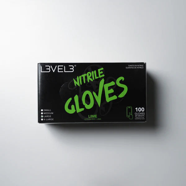 PROFESSIONAL NITRILE GLOVES - 100 PACK - Lime